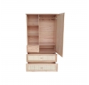 Armoire MARELIA bois et tressage rotin - Bois naturel