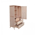 Armoire MARELIA bois et tressage rotin - Bois naturel