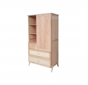 Armoire MARELIA bois et tressage rotin - Bois naturel