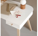 Ensemble Bureau Wood 72 cm et Chaise Wood Blanc