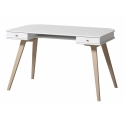 Ensemble Bureau Wood 72 cm et Chaise Wood Blanc