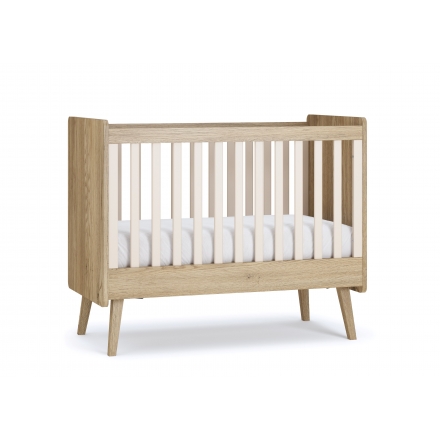 Lit bébé Vintage Fresh chêne / sable beige - 60 x 120 cm