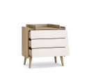 Commode Vintage Fresh chêne / sable beige avec plan à langer amovible