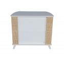 Commode COQUILLAGE cèdre et rotin avec plan à langer amovible