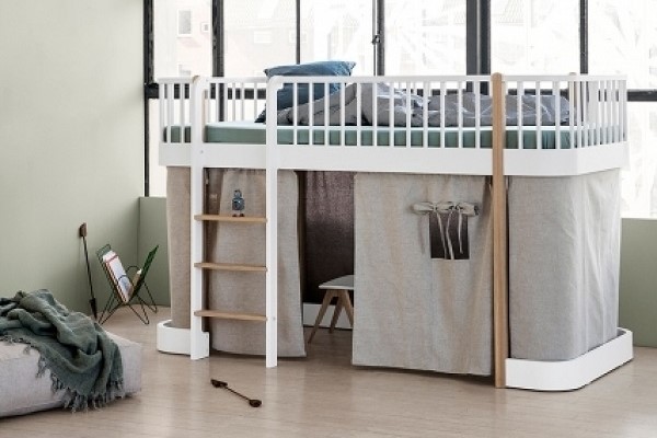 Lit mezzanine mi-haut WOOD de OLIVER FURNITURE 